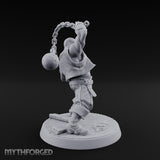 Swinging the Shot Human Pirate Miniature for Dungeons and Dragons, Pathfinder or other TTRPGs