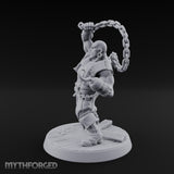 Swinging the Shot Human Pirate Miniature for Dungeons and Dragons, Pathfinder or other TTRPGs
