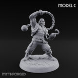 Swinging the Shot Human Pirate Miniature for Dungeons and Dragons, Pathfinder or other TTRPGs