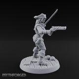 Blade High, Pistol Ready Human Pirate Miniature for Dungeons and Dragons, Pathfinder or other TTRPGs