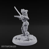 Blade High, Pistol Ready Human Pirate Miniature for Dungeons and Dragons, Pathfinder or other TTRPGs