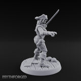 Blade High, Pistol Ready Human Pirate Miniature for Dungeons and Dragons, Pathfinder or other TTRPGs