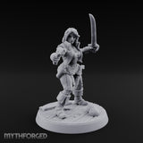 Blade High, Pistol Ready Human Pirate Miniature for Dungeons and Dragons, Pathfinder or other TTRPGs
