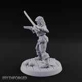 Blade High, Pistol Ready Human Pirate Miniature for Dungeons and Dragons, Pathfinder or other TTRPGs