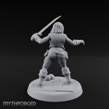 Blade High, Pistol Ready Human Pirate Miniature for Dungeons and Dragons, Pathfinder or other TTRPGs