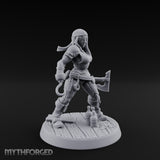 Standing Her Ground Human Pirate Miniature for Dungeons and Dragons, Pathfinder or other TTRPGs