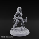 Standing Her Ground Human Pirate Miniature for Dungeons and Dragons, Pathfinder or other TTRPGs