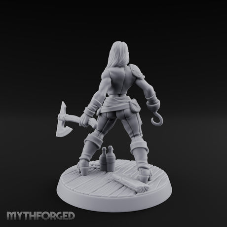 Standing Her Ground Human Pirate Miniature for Dungeons and Dragons, Pathfinder or other TTRPGs