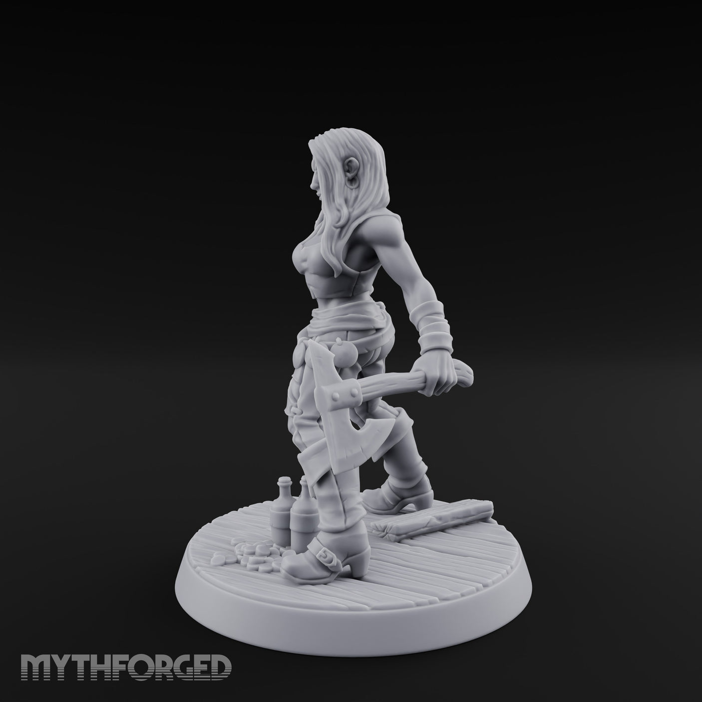 Standing Her Ground Human Pirate Miniature for Dungeons and Dragons, Pathfinder or other TTRPGs
