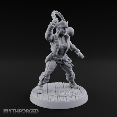 Wrecking Ball Human Pirate Miniature for Dungeons and Dragons, Pathfinder or other TTRPGs