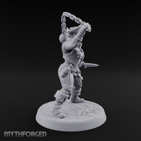 Wrecking Ball Human Pirate Miniature for Dungeons and Dragons, Pathfinder or other TTRPGs