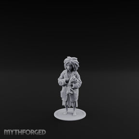 Coat Clutching Human Urchin Miniature for Dungeons and Dragons, Pathfinder or other TTRPGs