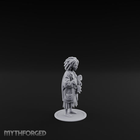 Coat Clutching Human Urchin Miniature for Dungeons and Dragons, Pathfinder or other TTRPGs
