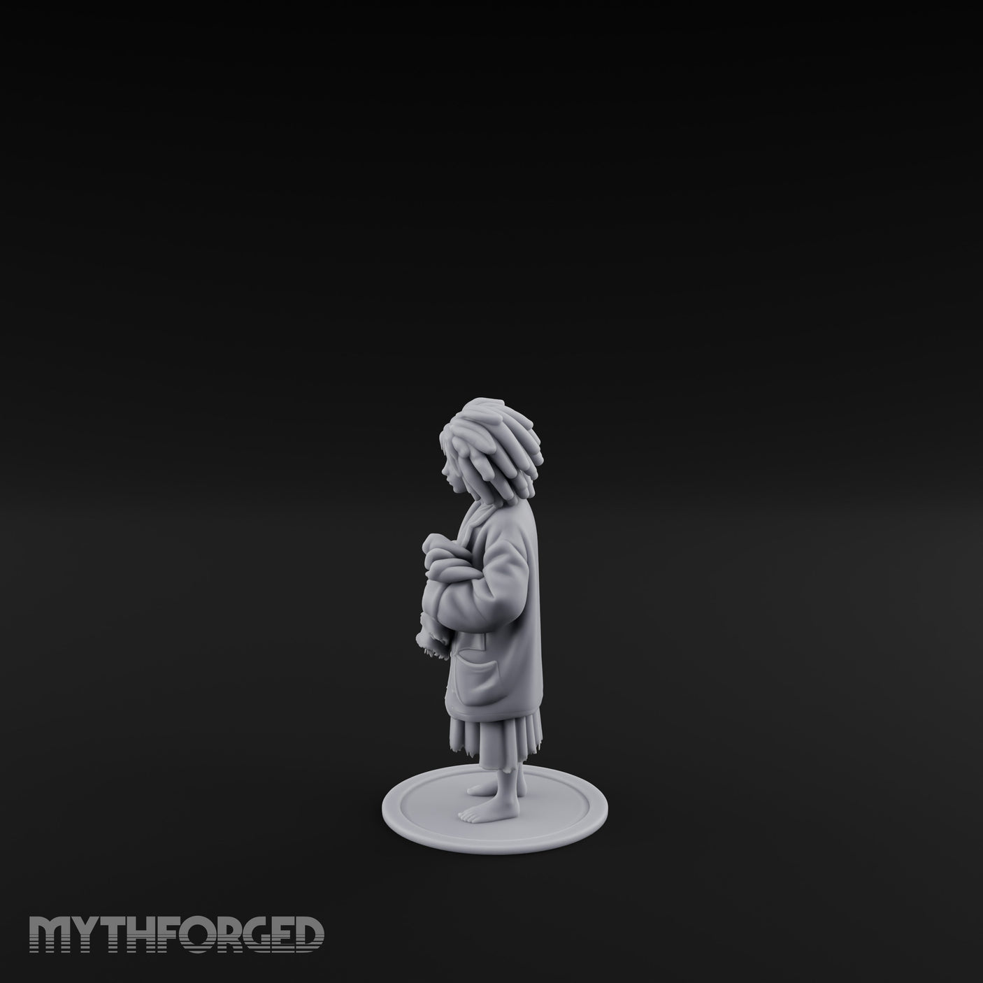 Coat Clutching Human Urchin Miniature for Dungeons and Dragons, Pathfinder or other TTRPGs