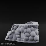 Cobblestone-Arched Stair-Flanked Underground Cellar Entrance Miniature for Dungeons and Dragons, Pathfinder or other TTRPGs