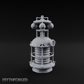 Coil-Wrapped Orb-Crowned Arcane Generator Miniature for Dungeons and Dragons, Pathfinder or other TTRPGs