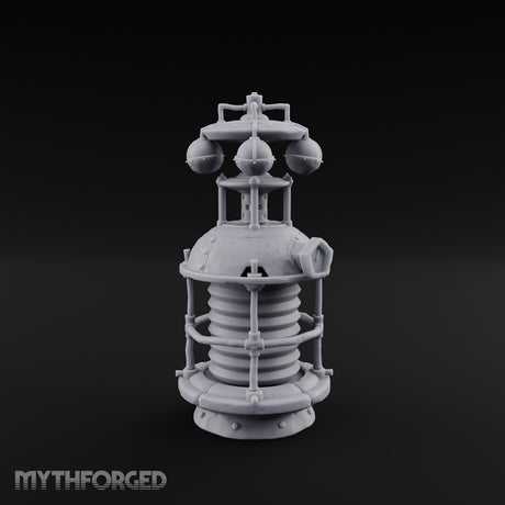 Coil-Wrapped Orb-Crowned Arcane Generator Miniature for Dungeons and Dragons, Pathfinder or other TTRPGs