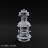 Coil-Wrapped Orb-Crowned Arcane Generator Miniature for Dungeons and Dragons, Pathfinder or other TTRPGs
