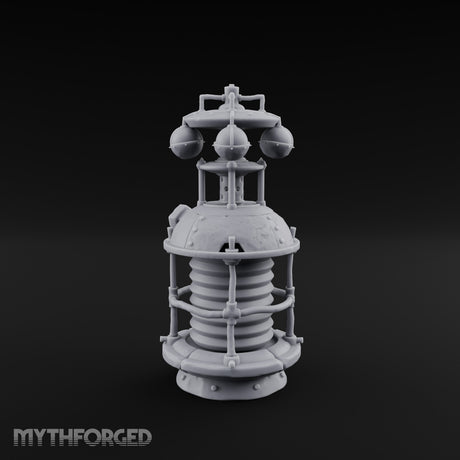 Coil-Wrapped Orb-Crowned Arcane Generator Miniature for Dungeons and Dragons, Pathfinder or other TTRPGs
