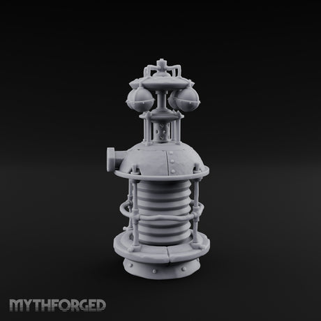 Coil-Wrapped Orb-Crowned Arcane Generator Miniature for Dungeons and Dragons, Pathfinder or other TTRPGs