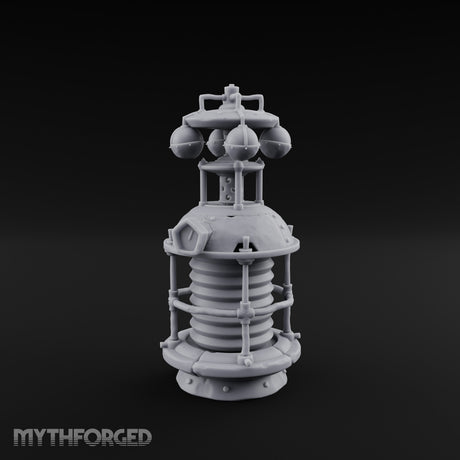 Coil-Wrapped Orb-Crowned Arcane Generator Miniature for Dungeons and Dragons, Pathfinder or other TTRPGs