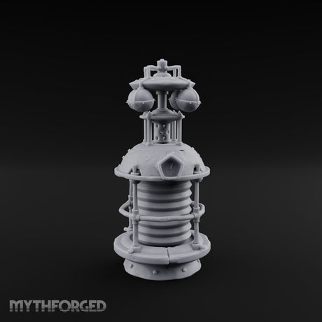 Coil-Wrapped Orb-Crowned Arcane Generator Miniature for Dungeons and Dragons, Pathfinder or other TTRPGs