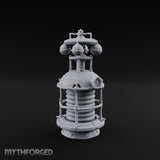 Coil-Wrapped Orb-Crowned Arcane Generator Miniature for Dungeons and Dragons, Pathfinder or other TTRPGs