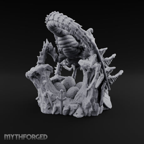 Coiling And Consuming Rust Monster Matriarch Miniature for Dungeons and Dragons, Pathfinder or other TTRPGs