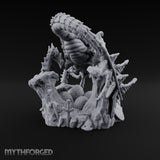 Coiling And Consuming Rust Monster Matriarch Miniature for Dungeons and Dragons, Pathfinder or other TTRPGs