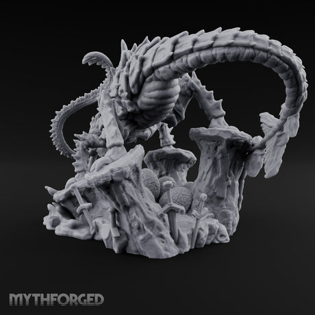 Coiling And Consuming Rust Monster Matriarch Miniature for Dungeons and Dragons, Pathfinder or other TTRPGs