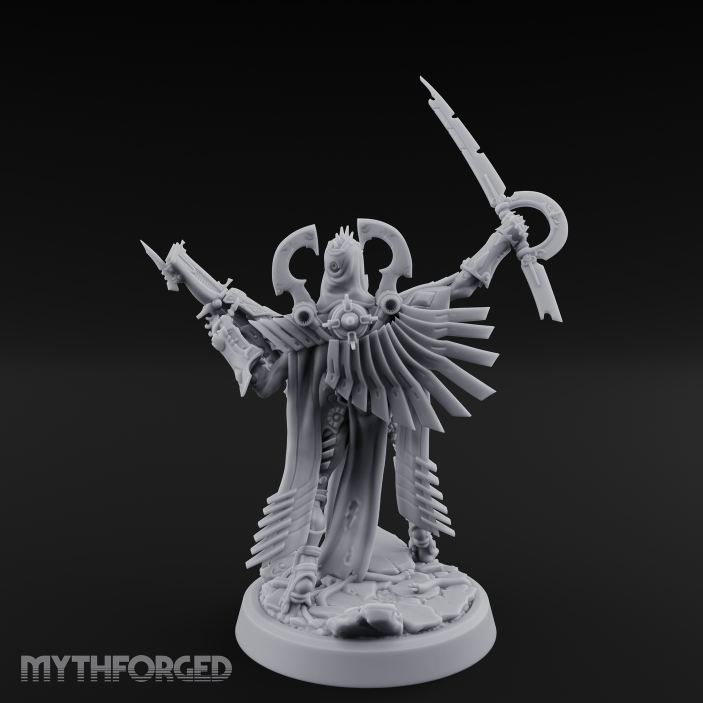 Arms Spread Corpse Fleet Commander Miniature for Dungeons and Dragons, Pathfinder or other TTRPGs