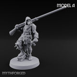 Cone Hatted Robed Human Pilgrim A Miniature for Dungeons and Dragons, Pathfinder or other TTRPGs