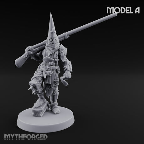 Cone Hatted Robed Human Pilgrim A Miniature for Dungeons and Dragons, Pathfinder or other TTRPGs