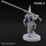 Cone Hatted Robed Human Pilgrim A Miniature for Dungeons and Dragons, Pathfinder or other TTRPGs