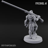 Cone Hatted Robed Human Pilgrim A Miniature for Dungeons and Dragons, Pathfinder or other TTRPGs
