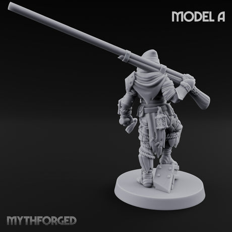 Cone Hatted Robed Human Pilgrim A Miniature for Dungeons and Dragons, Pathfinder or other TTRPGs