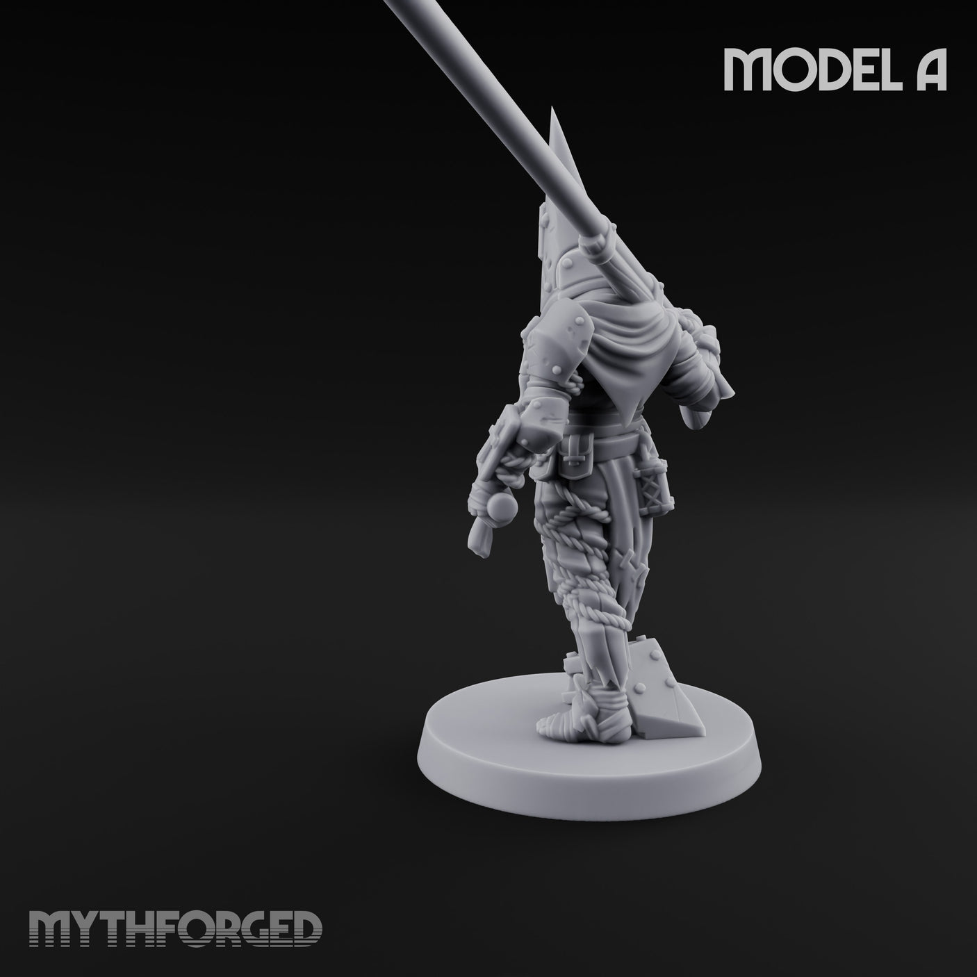 Cone Hatted Robed Human Pilgrim A Miniature for Dungeons and Dragons, Pathfinder or other TTRPGs