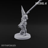 Cone Hatted Robed Human Pilgrim A Miniature for Dungeons and Dragons, Pathfinder or other TTRPGs