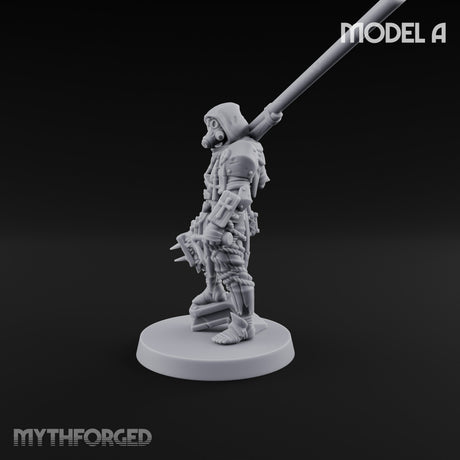 Cone Hatted Robed Human Pilgrim A Miniature for Dungeons and Dragons, Pathfinder or other TTRPGs