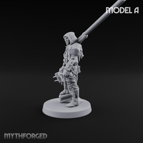 Cone Hatted Robed Human Pilgrim A Miniature for Dungeons and Dragons, Pathfinder or other TTRPGs