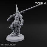 Cone Hatted Robed Human Pilgrim A Miniature for Dungeons and Dragons, Pathfinder or other TTRPGs