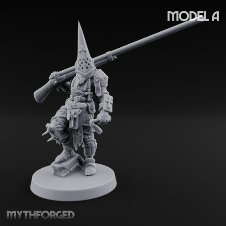 Cone Hatted Robed Human Pilgrim A Miniature for Dungeons and Dragons, Pathfinder or other TTRPGs