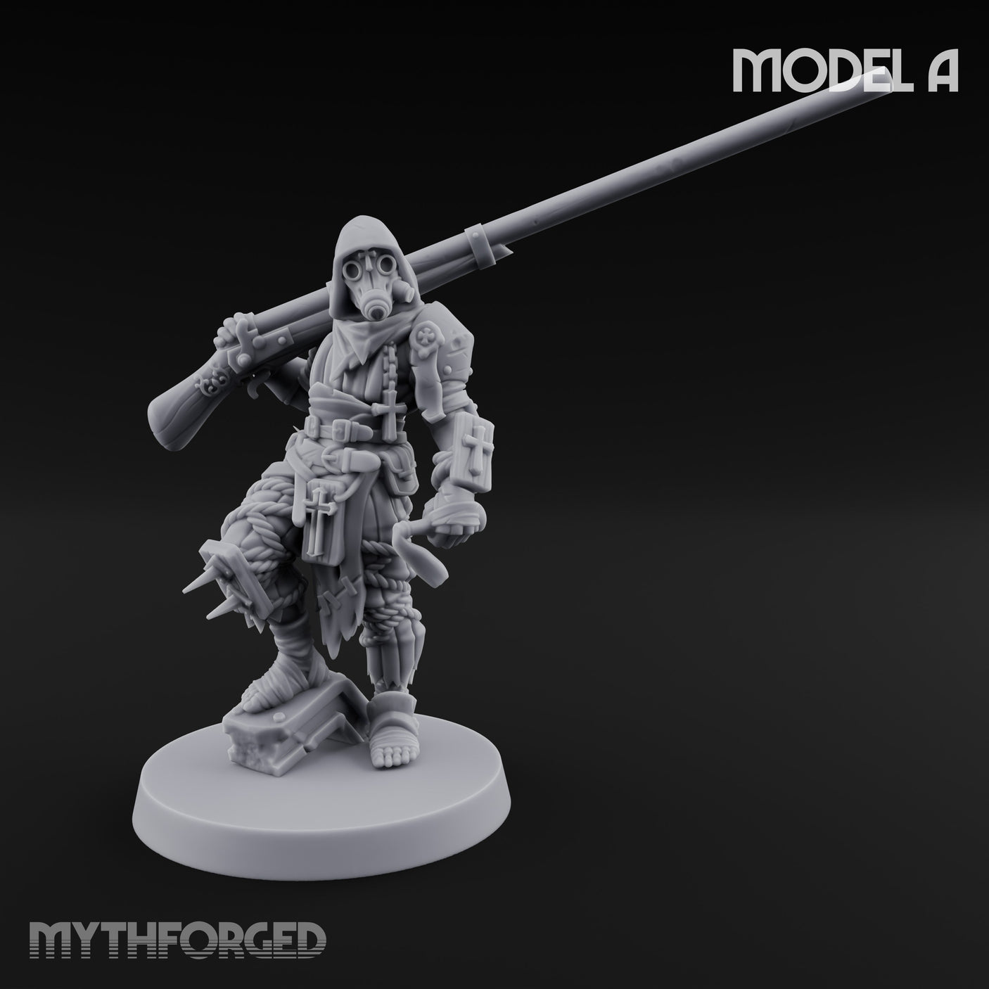 Cone Hatted Robed Human Pilgrim A Miniature for Dungeons and Dragons, Pathfinder or other TTRPGs