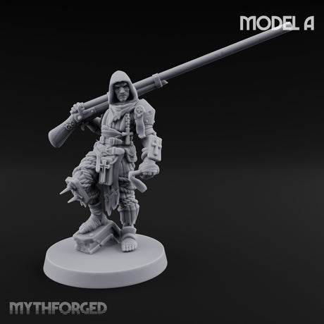 Cone Hatted Robed Human Pilgrim A Miniature for Dungeons and Dragons, Pathfinder or other TTRPGs