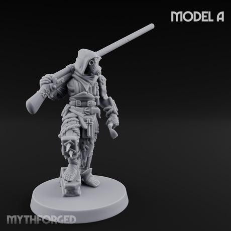 Cone Hatted Robed Human Pilgrim A Miniature for Dungeons and Dragons, Pathfinder or other TTRPGs