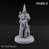 Cone Hatted Robed Human Pilgrim B Miniature for Dungeons and Dragons, Pathfinder or other TTRPGs