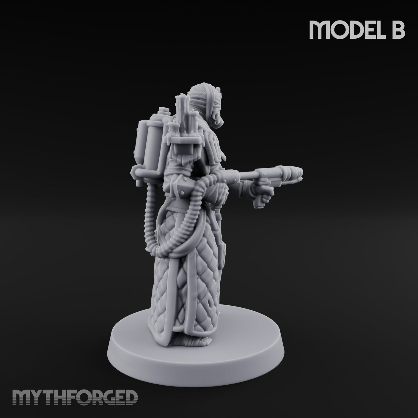 Cone Hatted Robed Human Pilgrim B Miniature for Dungeons and Dragons, Pathfinder or other TTRPGs