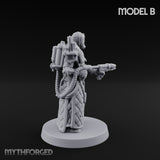 Cone Hatted Robed Human Pilgrim B Miniature for Dungeons and Dragons, Pathfinder or other TTRPGs