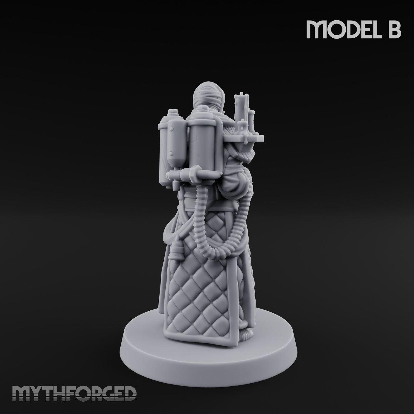 Cone Hatted Robed Human Pilgrim B Miniature for Dungeons and Dragons, Pathfinder or other TTRPGs