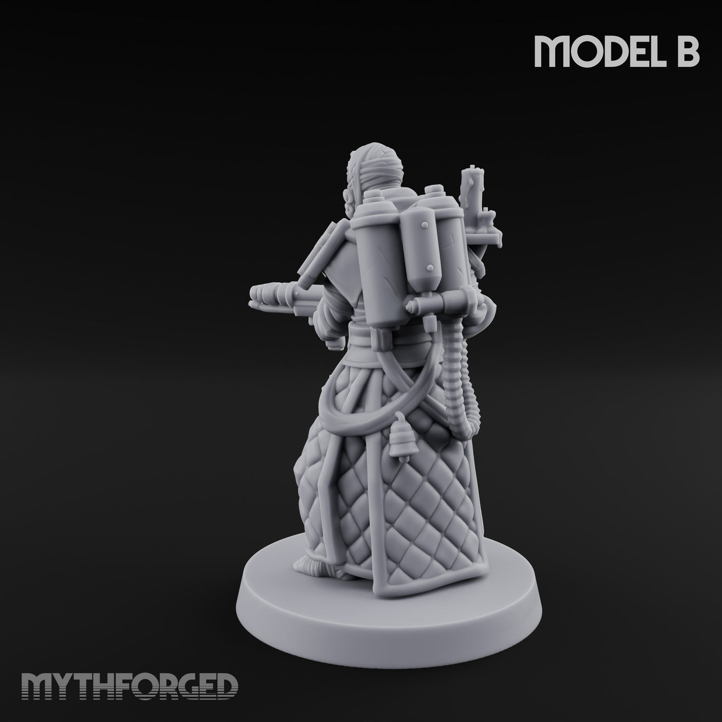 Cone Hatted Robed Human Pilgrim B Miniature for Dungeons and Dragons, Pathfinder or other TTRPGs